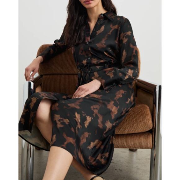 RAILS Women's Diffused Sandstone Anina Midi Dress Size M - Picture 9 of 9